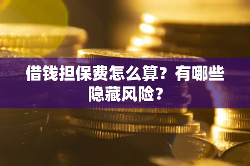 济南借钱担保费怎么算？有哪些隐藏风险？