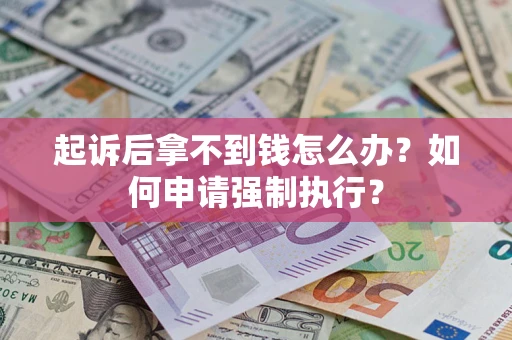 济南起诉后拿不到钱怎么办？如何申请强制执行？