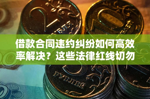 济南借款合同违约纠纷如何高效率解决？这些法律红线切勿触碰